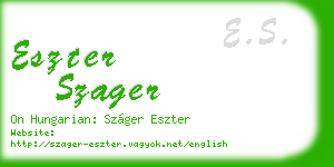 eszter szager business card
